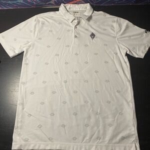 Linksoul White Polo Shirt with Subtle Pattern size L